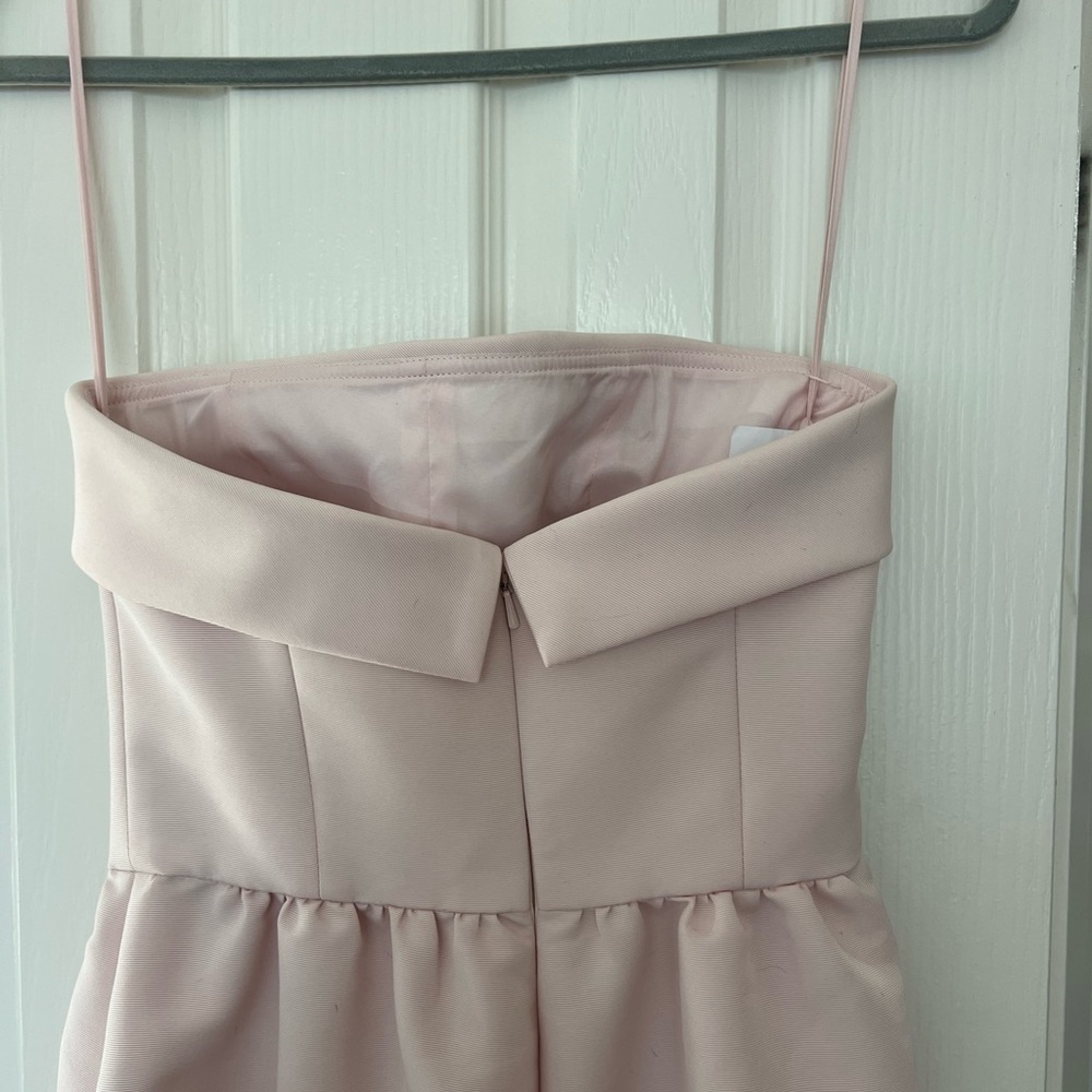 Anthropology Elegant Light Pink Strapless Dress